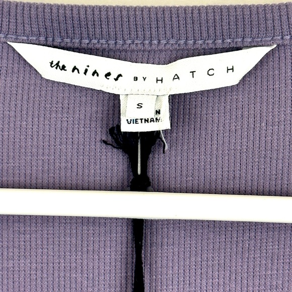 The Nine by Hatch Purple 3/4 Sleeve Ribbed Body Con Scoop Neck Maxi Dres… - Picture 9 of 10